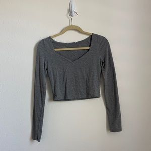 Grey Crop Top